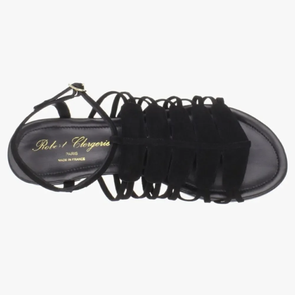 ROBERT CLERGERIE Black Suede Sandals